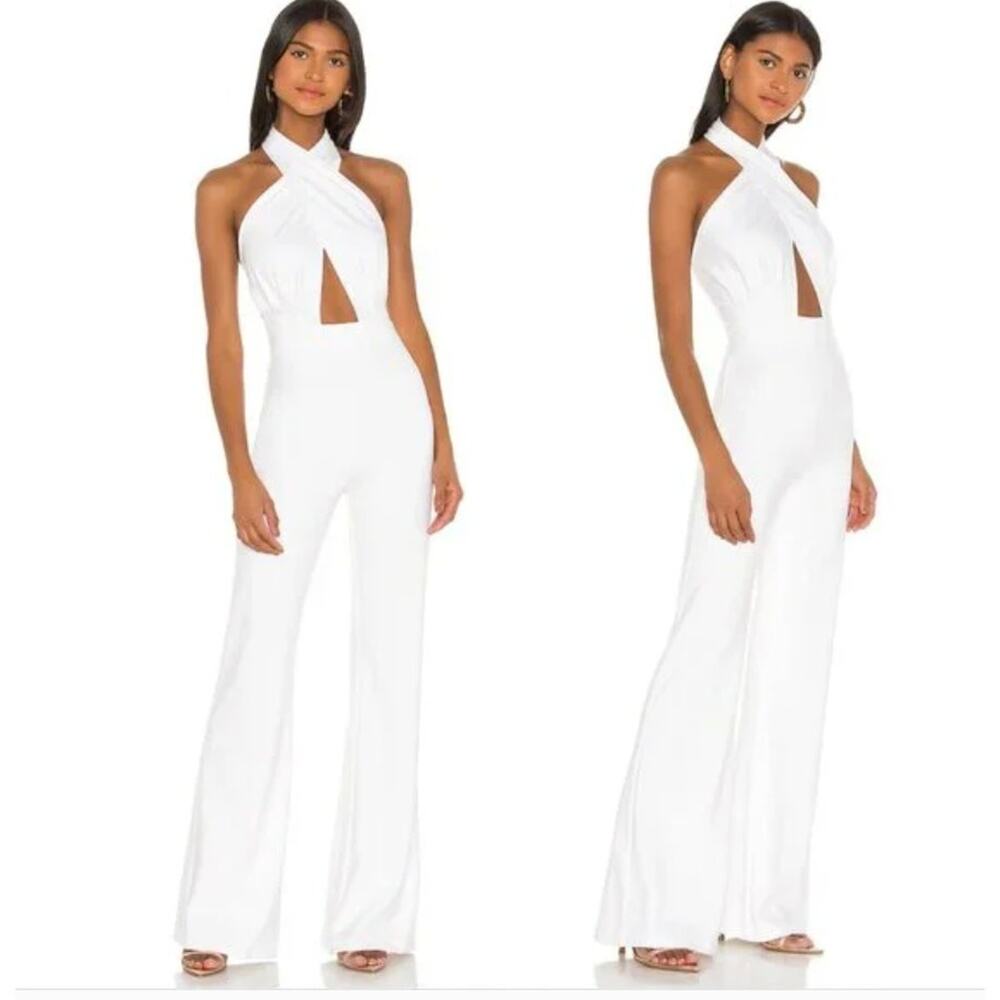 Amanda Uprichard X REVOLVE Zahara Jumps‎ Optic White Jumpsuit Size Small